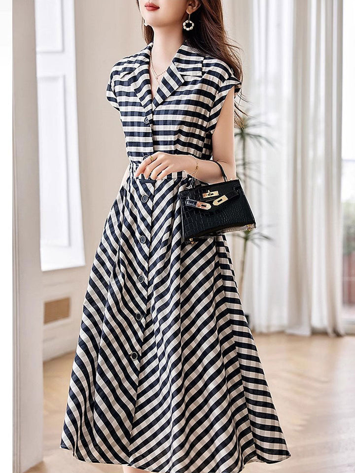 Alexis Elegant V-neck Textured Dress