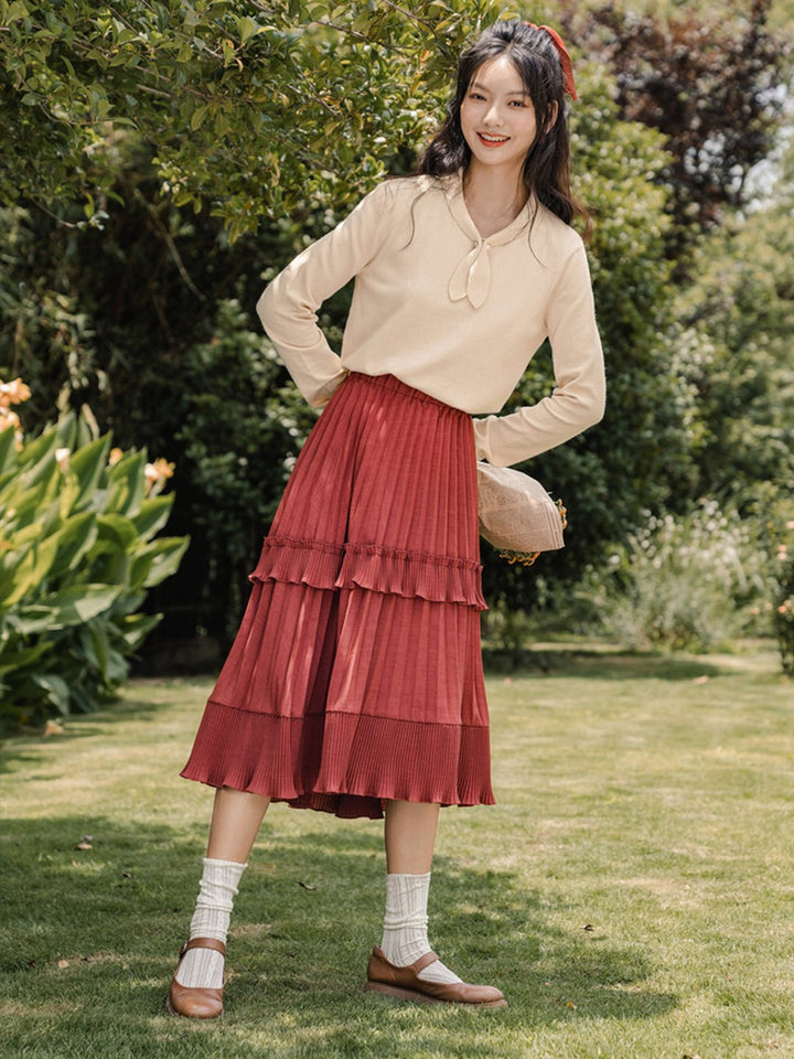 Adorable Vintage Rabbit Collar Knitted Top