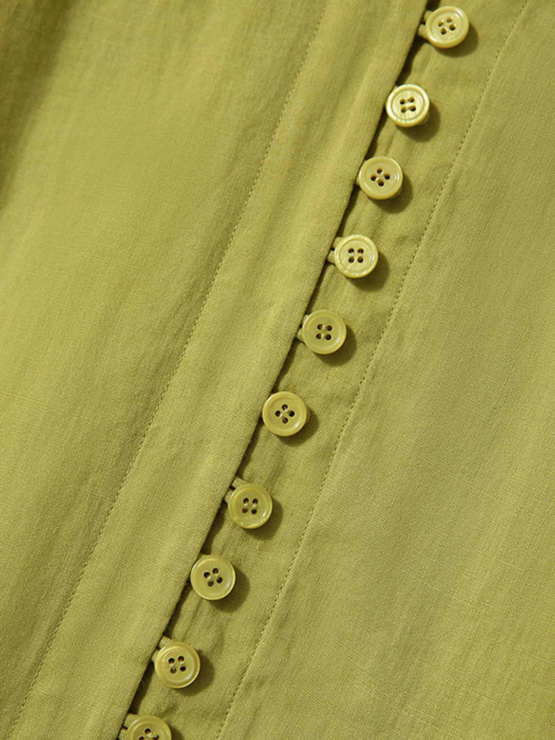Molly Elegant Puff Sleeve Loose Shirt-Green