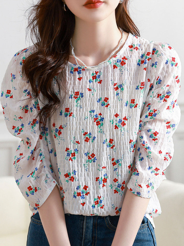 Sophie Classic Crew Neck Floral Top