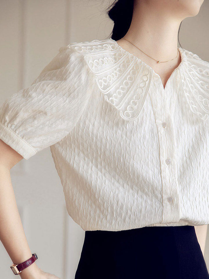 Hannah Vintage Doll Collar Lace Top