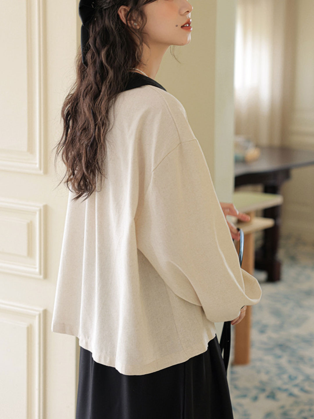Rachel Retro Doll Collar Embroidered Shirt