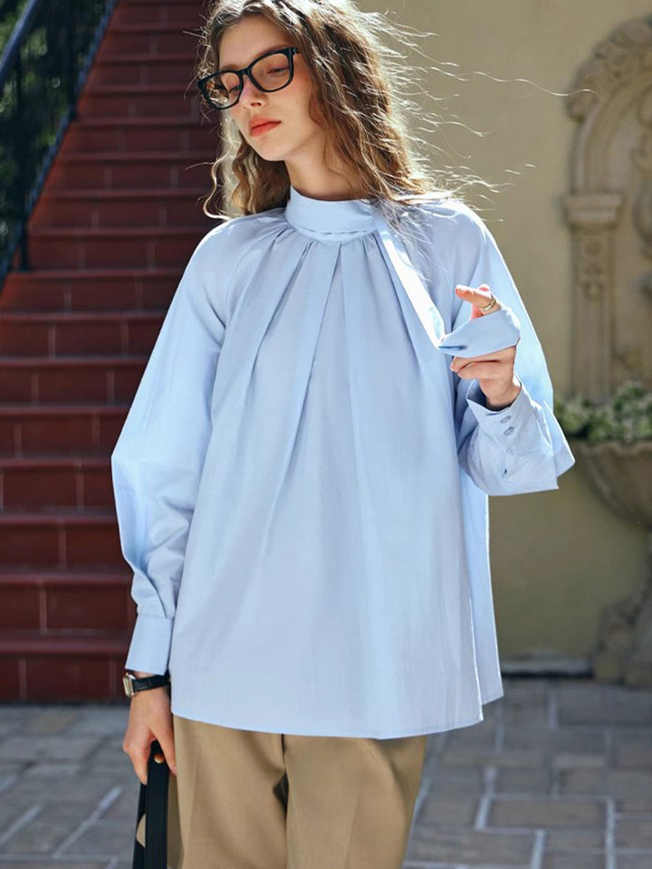 Natalie Retro Loose Bow Shirt