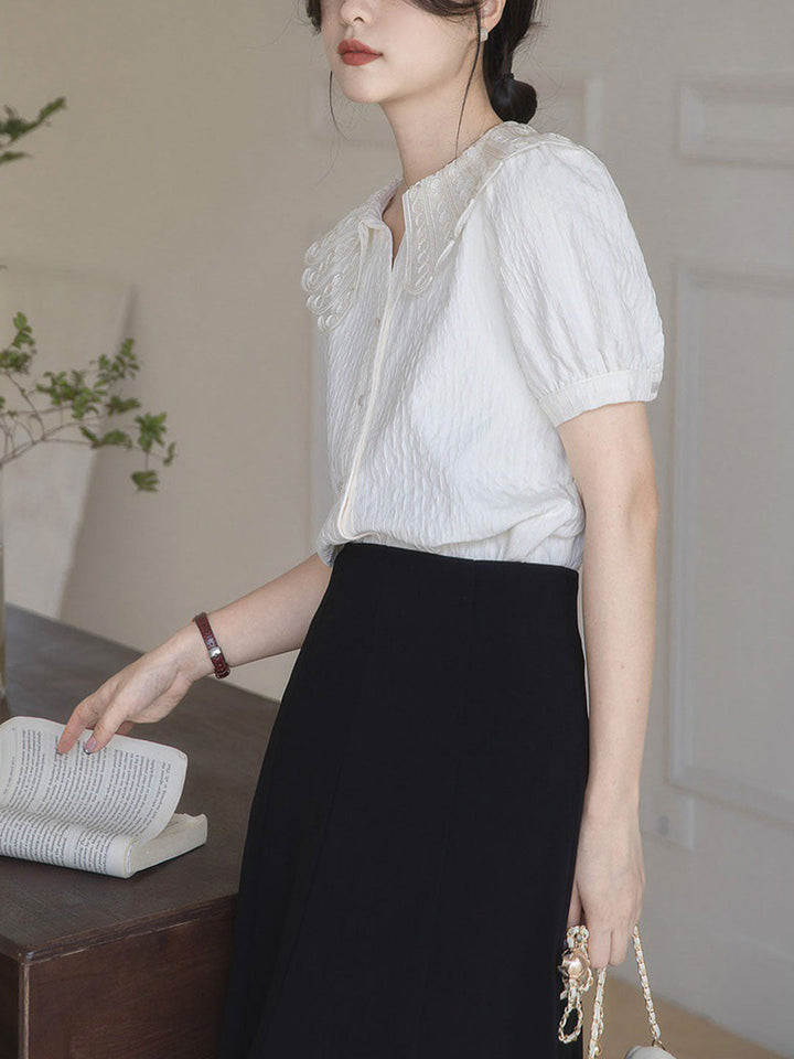 Hannah Vintage Doll Collar Lace Top