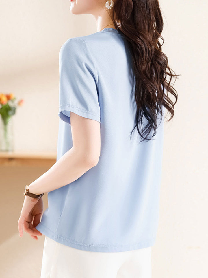 Kayla Classic Ruffle Chiffon Top