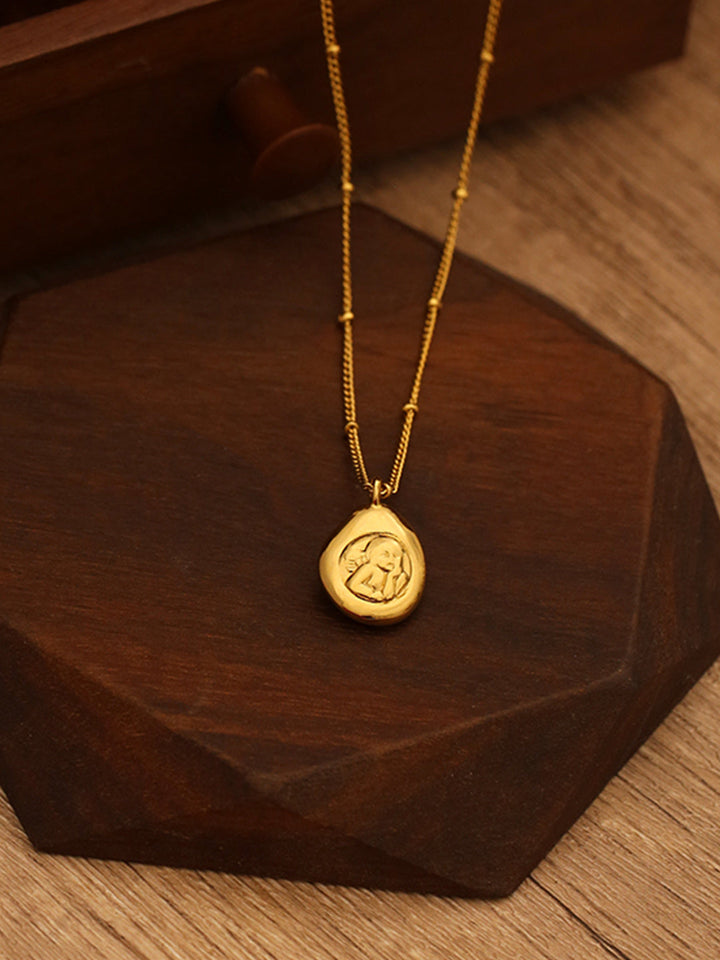 Vintage Flower Pendant Necklace